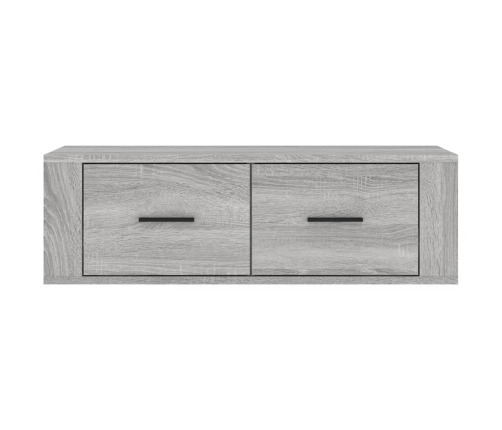 Mueble TV colgante madera contrachapada gris Sonoma 80x36x25 cm