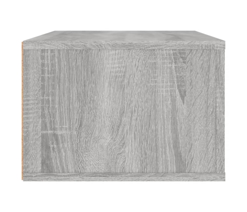 Mueble TV colgante madera contrachapada gris Sonoma 80x36x25 cm