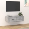 Mueble TV colgante madera contrachapada gris Sonoma 80x36x25 cm