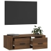 Mueble TV colgante madera contrachapada roble marrón 80x36x25cm