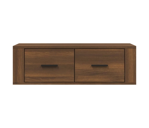 Mueble TV colgante madera contrachapada roble marrón 80x36x25cm