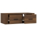 Mueble TV colgante madera contrachapada roble marrón 80x36x25cm