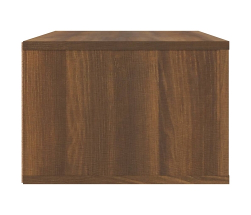 Mueble TV colgante madera contrachapada roble marrón 80x36x25cm