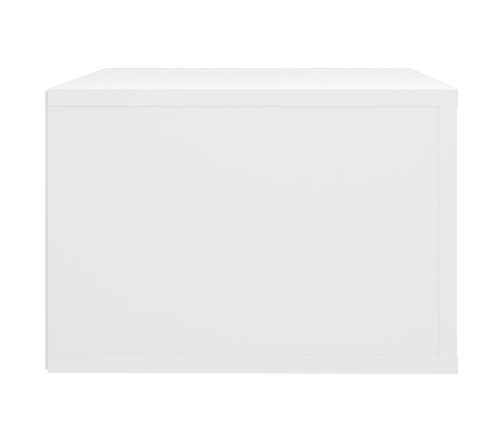 vidaXL Mesita de noche de pared blanco 50x36x25 cm