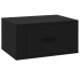 Mesitas de noche de pared 2 uds negro 50x36x25 cm