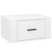 Mesitas de noche de pared 2 uds blanco brillante 50x36x25 cm