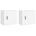 vidaXL Mesitas de noche de pared 2 uds blanco 50x30x47 cm