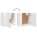 vidaXL Mesitas de noche de pared 2 uds blanco 50x30x47 cm