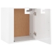 Mesitas de noche de pared 2 uds blanco brillante 50x30x47 cm