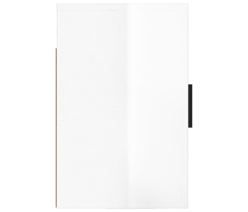 Mesitas de noche de pared 2 uds blanco brillante 50x30x47 cm