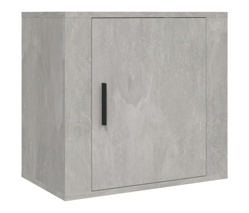 vidaXL Mesitas de noche de pared 2 uds gris hormigón 50x30x47 cm