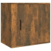 Mesitas de noche de pared 2 uds color roble ahumado 50x30x47 cm