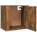 Mesitas de noche de pared 2 uds color roble ahumado 50x30x47 cm