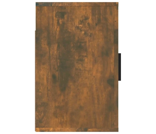 Mesitas de noche de pared 2 uds color roble ahumado 50x30x47 cm