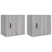 Mesitas de noche de pared 2 uds gris Sonoma 50x30x47 cm