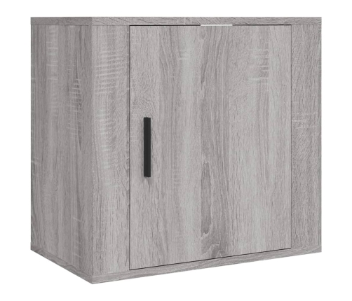 Mesitas de noche de pared 2 uds gris Sonoma 50x30x47 cm