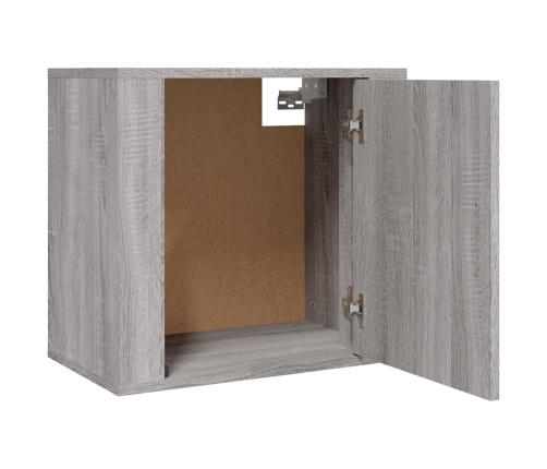 Mesitas de noche de pared 2 uds gris Sonoma 50x30x47 cm