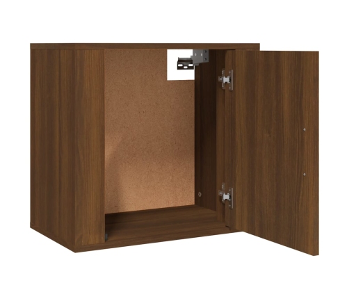 vidaXL Mesitas de noche de pared 2 uds roble marrón 50x30x47 cm