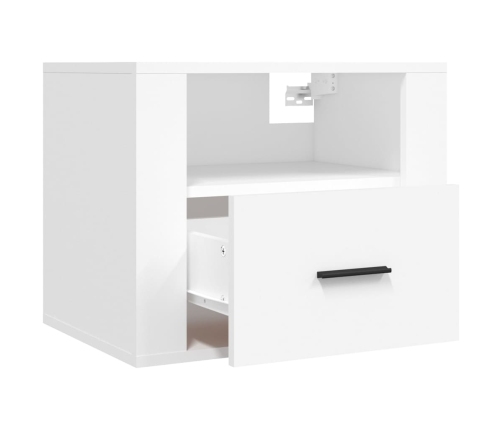 Mesitas de noche de pared 2 uds blanco 50x36x40 cm