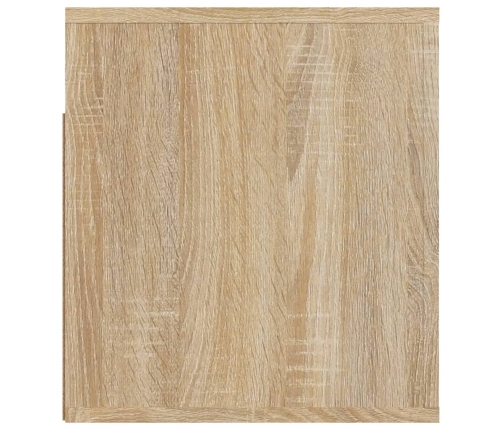 vidaXL Mesitas de noche de pared 2 uds color roble Sonoma 50x36x40 cm