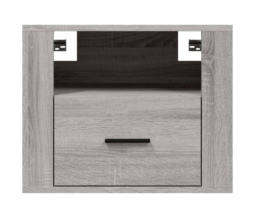 Mesitas de noche de pared 2 uds gris Sonoma 50x36x40 cm