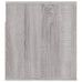 Mesitas de noche de pared 2 uds gris Sonoma 50x36x40 cm