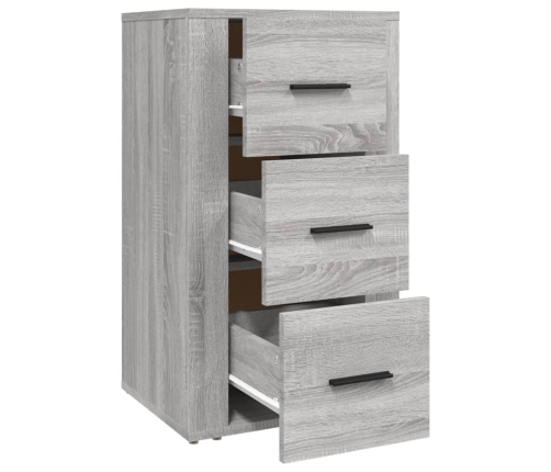 Aparador de madera contrachapada gris Sonoma 40x33x70 cm