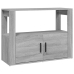 Aparador de madera contrachapada gris Sonoma 80x30x60 cm