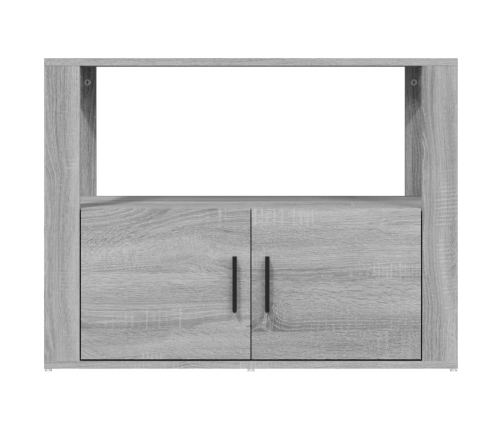 Aparador de madera contrachapada gris Sonoma 80x30x60 cm