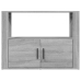 Aparador de madera contrachapada gris Sonoma 80x30x60 cm