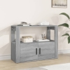 Aparador de madera contrachapada gris Sonoma 80x30x60 cm