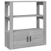 Aparador de madera contrachapada gris Sonoma 80x30x90 cm