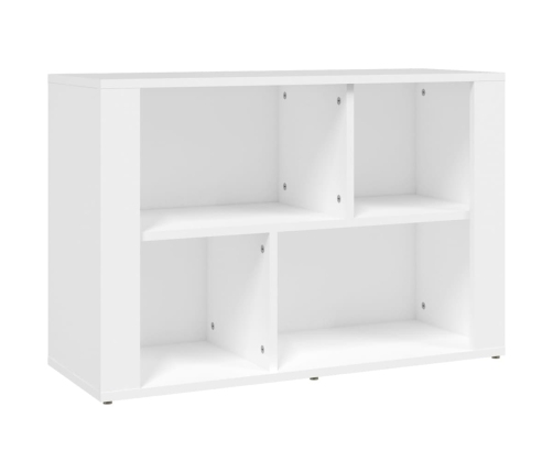 Aparador de madera contrachapada blanco 80x30x54 cm