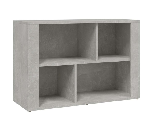 Aparador de madera contrachapada gris hormigón 80x30x54 cm