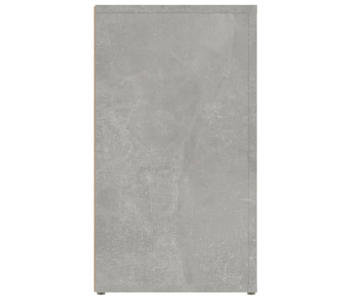 Aparador de madera contrachapada gris hormigón 80x30x54 cm