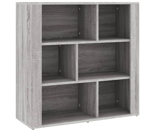 Aparador de madera contrachapada gris Sonoma 80x30x80 cm