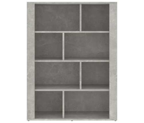 Aparador de madera contrachapada gris hormigón 80x30x106 cm