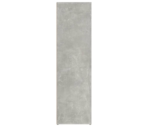 Aparador de madera contrachapada gris hormigón 80x30x106 cm