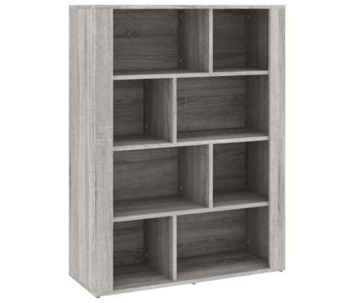 Aparador de madera contrachapada gris Sonoma 80x30x106 cm