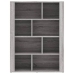 Aparador de madera contrachapada gris Sonoma 80x30x106 cm