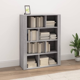 Aparador de madera contrachapada gris Sonoma 80x30x106 cm