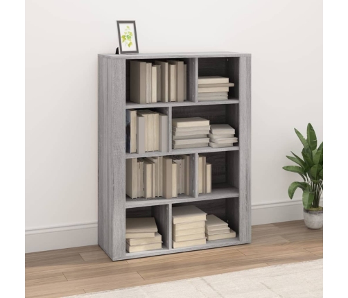 Aparador de madera contrachapada gris Sonoma 80x30x106 cm