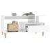 Mesa de centro madera contrachapada blanco brillo 90x49x45 cm