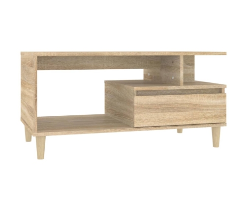 Mesa de centro madera contrachapada roble Sonoma 90x49x45 cm