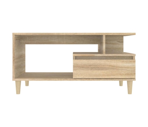 Mesa de centro madera contrachapada roble Sonoma 90x49x45 cm