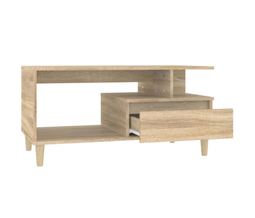 Mesa de centro madera contrachapada roble Sonoma 90x49x45 cm