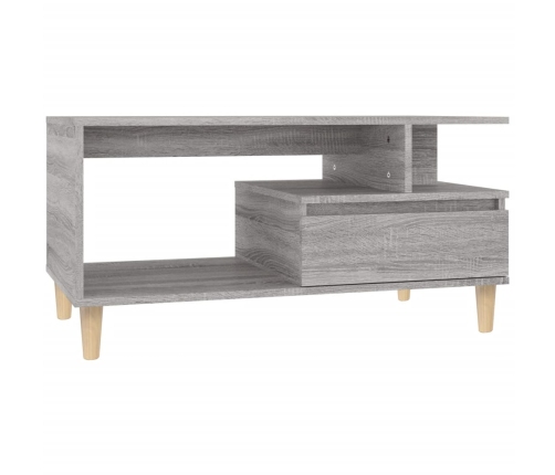 Mesa de centro madera contrachapada gris Sonoma 90x49x45 cm