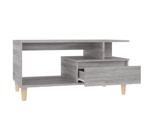 Mesa de centro madera contrachapada gris Sonoma 90x49x45 cm