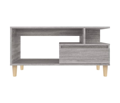 Mesa de centro madera contrachapada gris Sonoma 90x49x45 cm