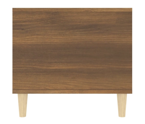 Mesa de centro madera contrachapada roble marrón 90x49x45 cm